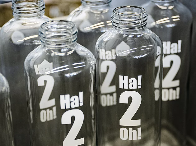 Druckerei Tampnodruck Flasche Detail