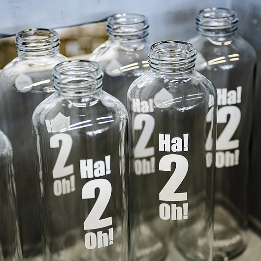 Druckerei Tampnodruck Flasche Detail