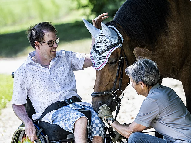 Tierbegegnung WOTS Pferd mit Menschen