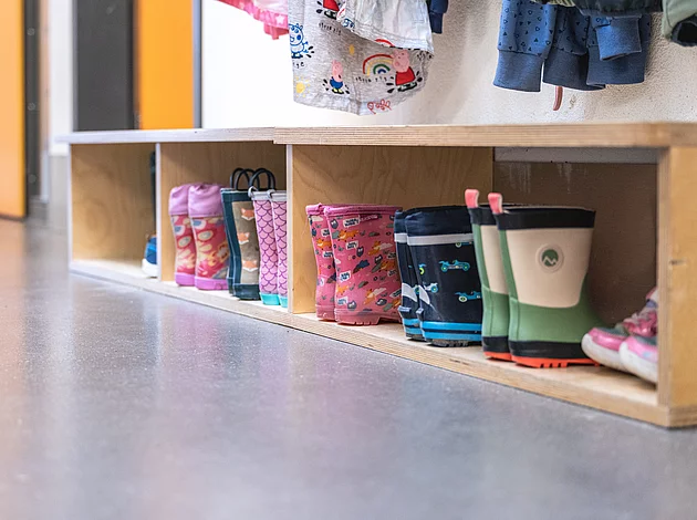 Integrative Kita ohne Menschen Eingangsbereich Garderobe